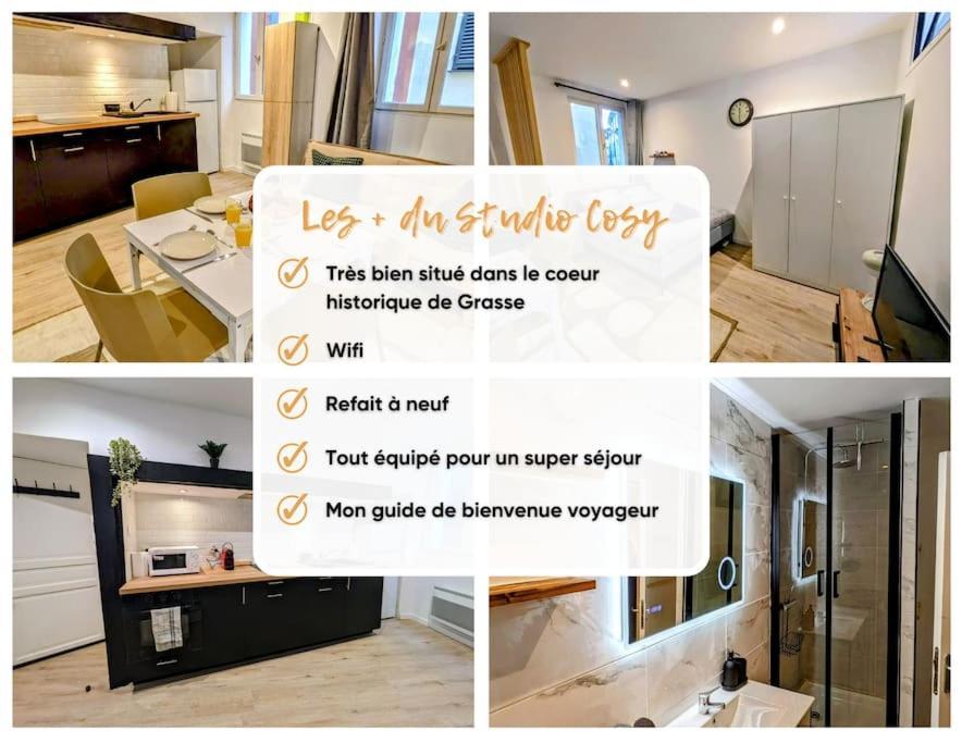 Le Studio Cosy, Centre Historique, Wifi, Neuf Грас Екстериор снимка